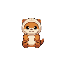 ottie the pixel otter, the same character from the app